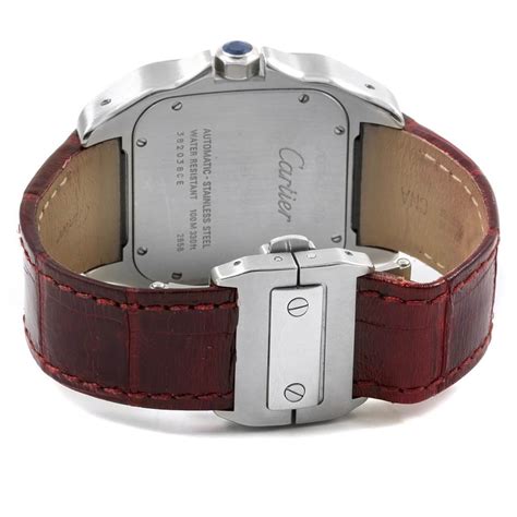 cartier santos burgundy|cartier santos 100.